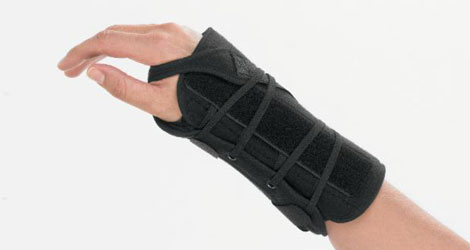Contoured orthopedic wrist splint brace